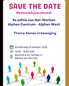 Netwerkbijeenkomst Alphen-Centrum en Alphen-West 29 oktober 2026